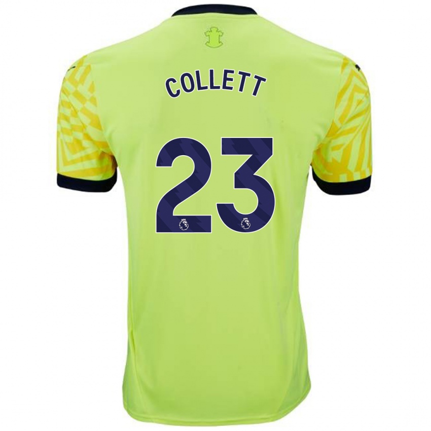 Kinder Megan Collett #23 Gelb Auswärtstrikot Trikot 2024/25 T-Shirt Österreich