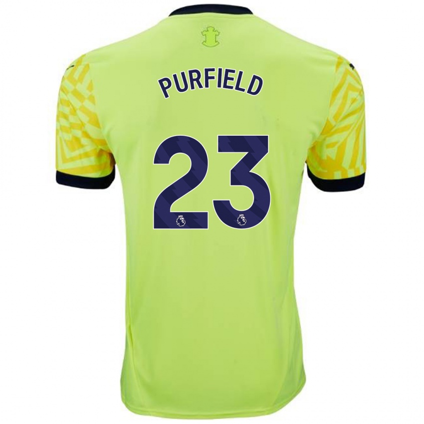 Kinder Jemma Elizabeth Purfield #23 Gelb Auswärtstrikot Trikot 2024/25 T-Shirt Österreich