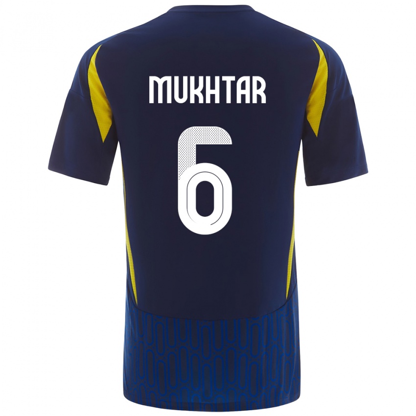 Kinder Mukhtar Ali #6 Blau Gelb Auswärtstrikot Trikot 2024/25 T-Shirt Österreich