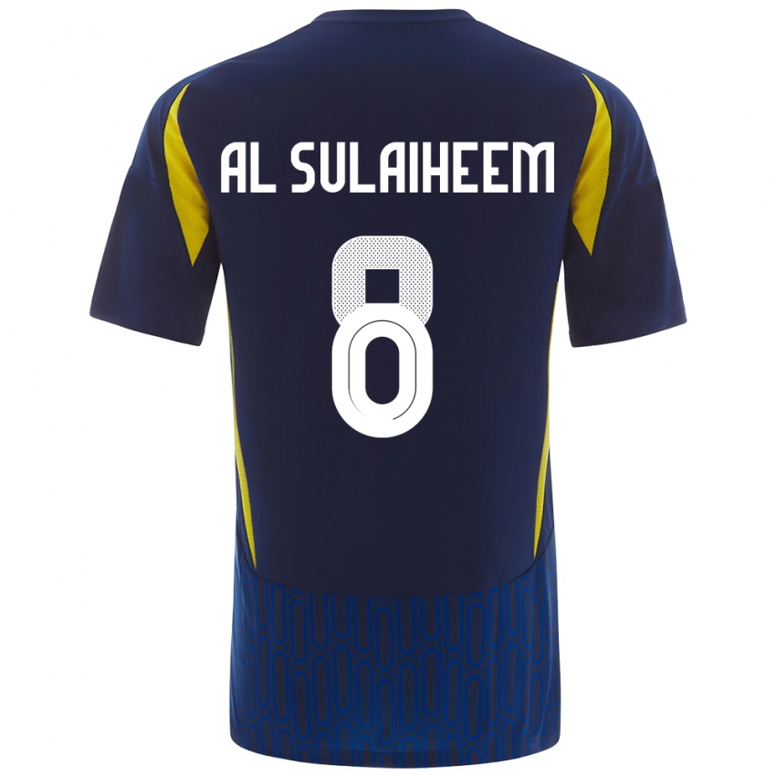 Kinder Abdulmajeed Al-Sulayhim #8 Blau Gelb Auswärtstrikot Trikot 2024/25 T-Shirt Österreich