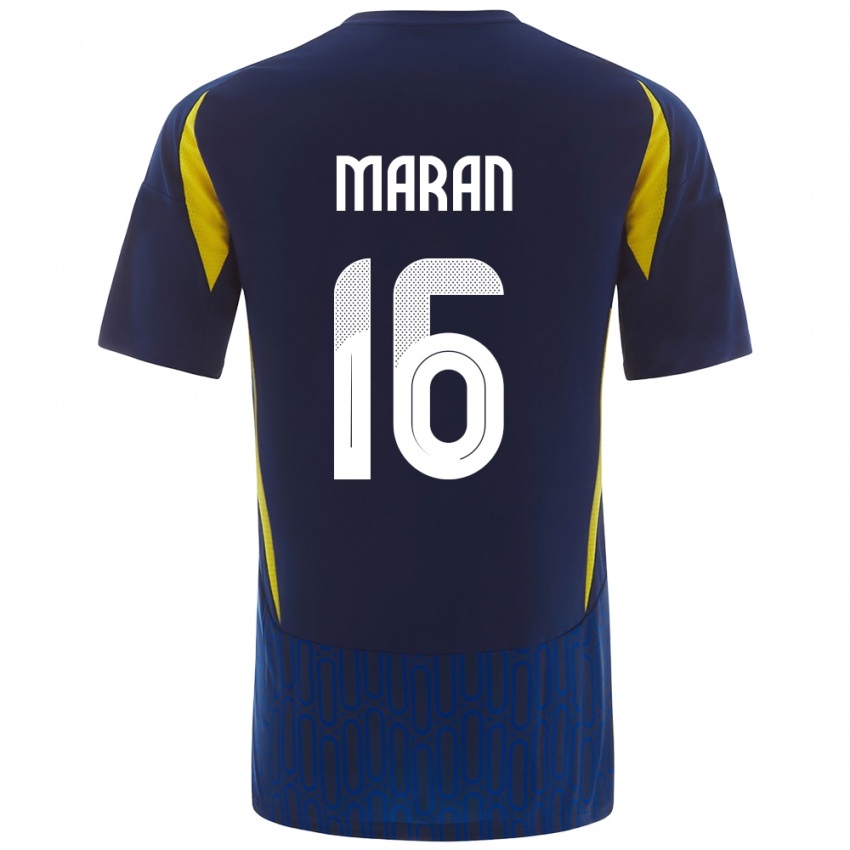 Kinder Mohammed Maran #16 Blau Gelb Auswärtstrikot Trikot 2024/25 T-Shirt Österreich