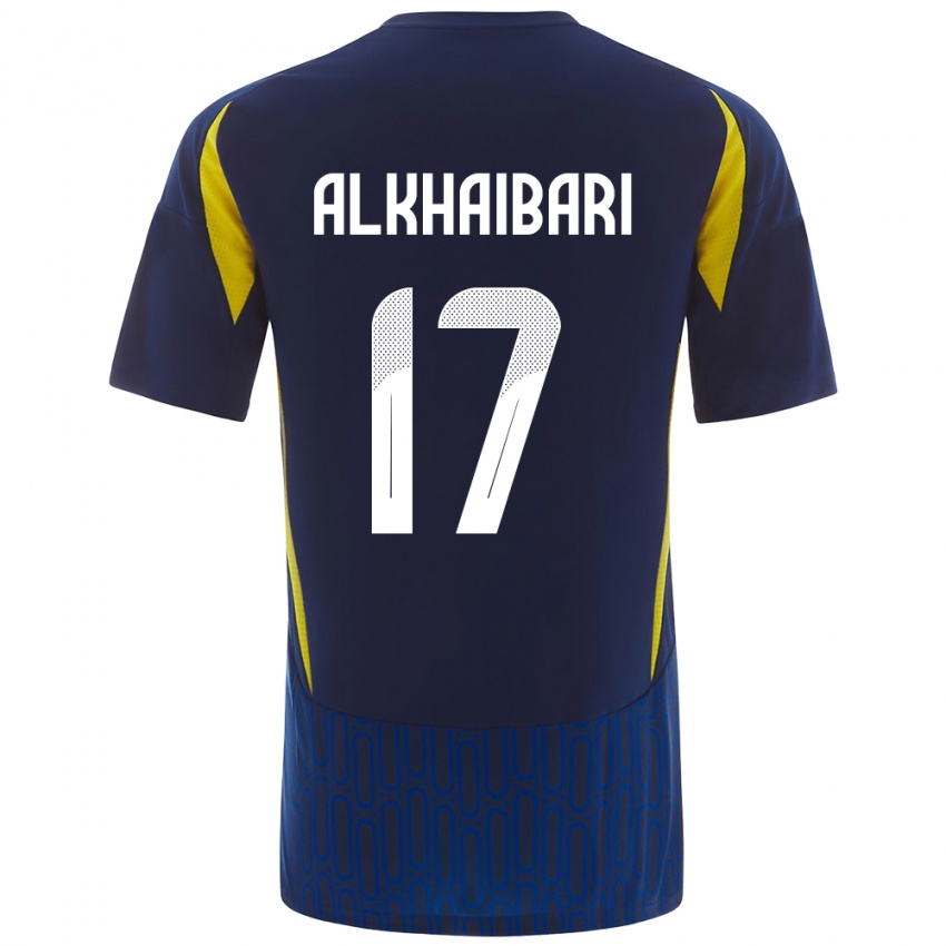 Kinder Abdullah Al-Khaibari #17 Blau Gelb Auswärtstrikot Trikot 2024/25 T-Shirt Österreich