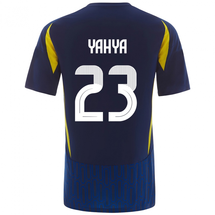 Kinder Ayman Yahya #23 Blau Gelb Auswärtstrikot Trikot 2024/25 T-Shirt Österreich