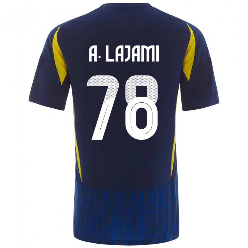 Kinder Ali Lajami #78 Blau Gelb Auswärtstrikot Trikot 2024/25 T-Shirt Österreich