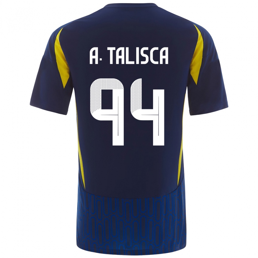 Kinder Talisca #94 Blau Gelb Auswärtstrikot Trikot 2024/25 T-Shirt Österreich