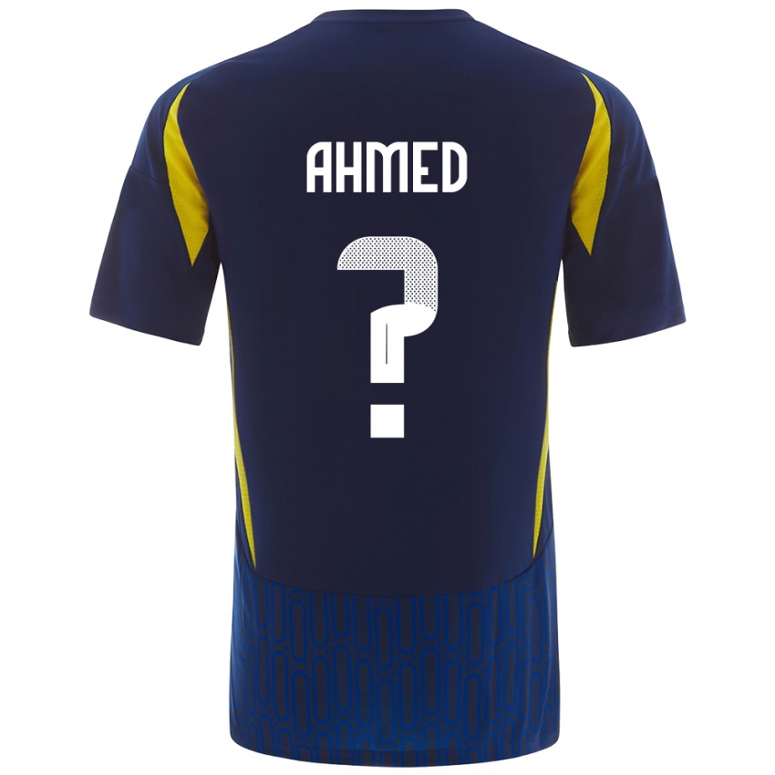 Kinder Al Anood Ahmed #0 Blau Gelb Auswärtstrikot Trikot 2024/25 T-Shirt Österreich