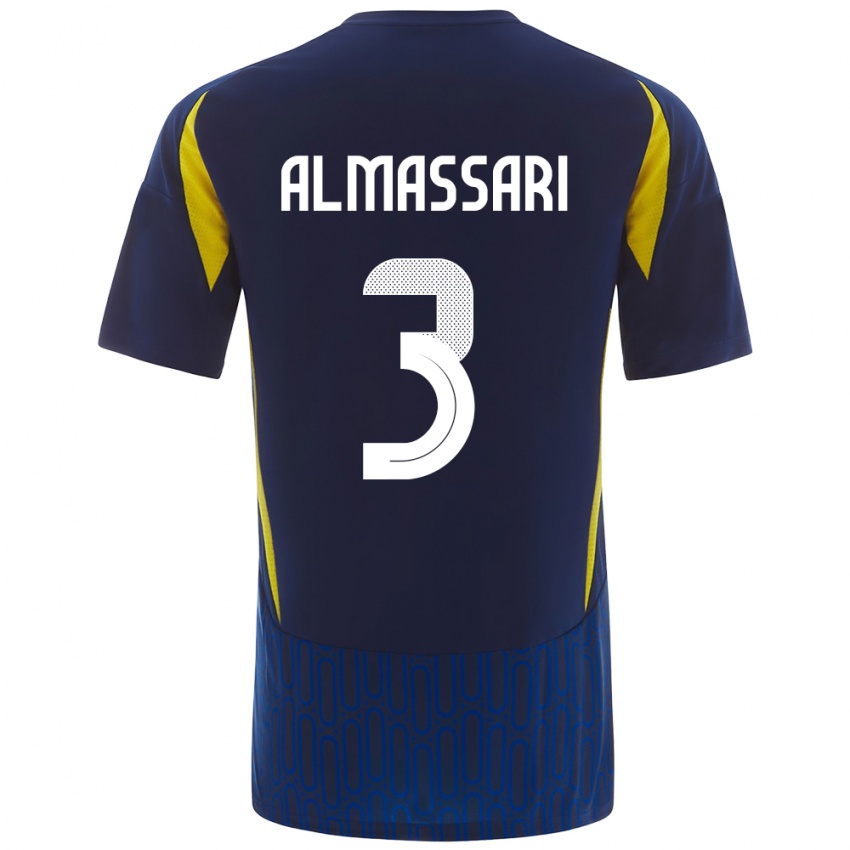 Kinder Wadha Almassari #3 Blau Gelb Auswärtstrikot Trikot 2024/25 T-Shirt Österreich