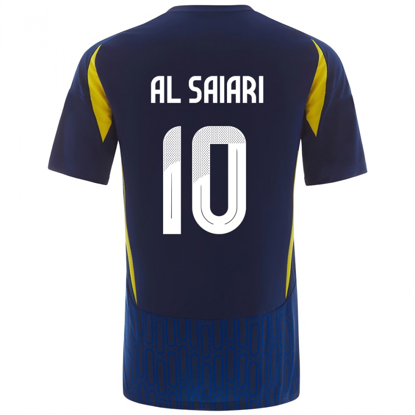 Kinder Mubarkh Al-Saiari #10 Blau Gelb Auswärtstrikot Trikot 2024/25 T-Shirt Österreich