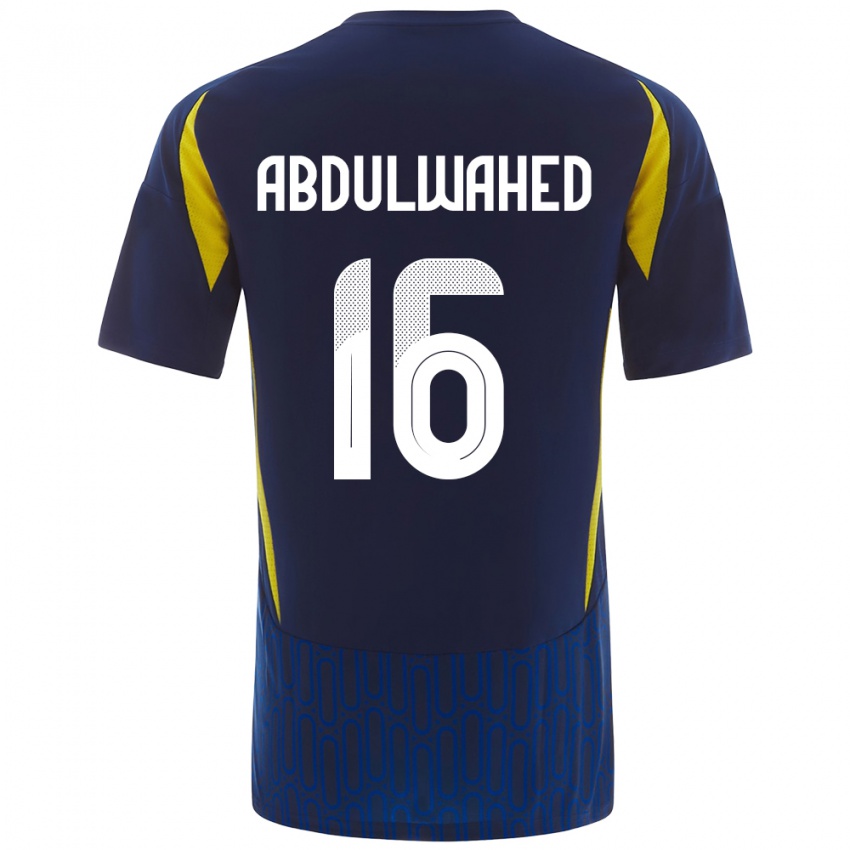 Kinder Ghader Abdulwahed #16 Blau Gelb Auswärtstrikot Trikot 2024/25 T-Shirt Österreich