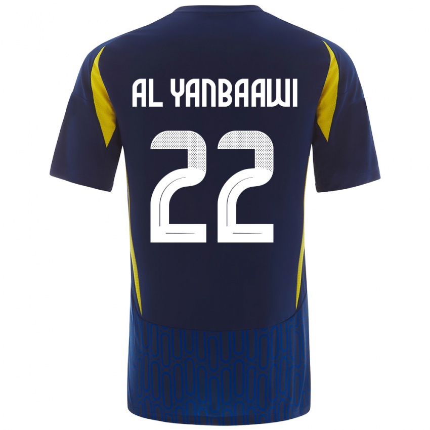 Kinder Tahani Al-Yanbaawi #22 Blau Gelb Auswärtstrikot Trikot 2024/25 T-Shirt Österreich