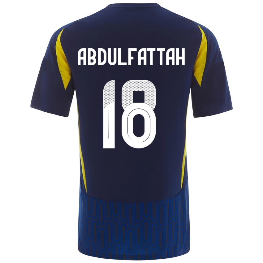 Kinder Abdulfattah Adam #18 Blau Gelb Auswärtstrikot Trikot 2024/25 T-Shirt Österreich