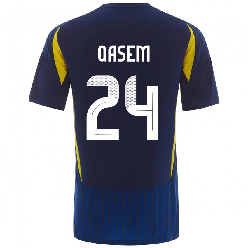 Kinder Mohammed Qasem #24 Blau Gelb Auswärtstrikot Trikot 2024/25 T-Shirt Österreich