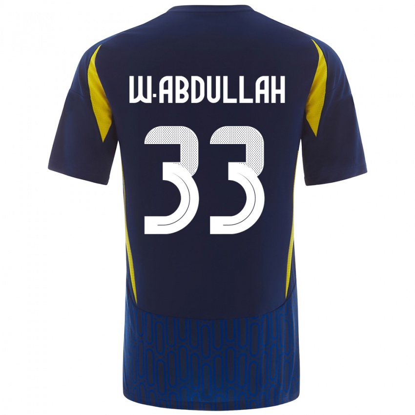 Kinder Waleed Abdullah #33 Blau Gelb Auswärtstrikot Trikot 2024/25 T-Shirt Österreich