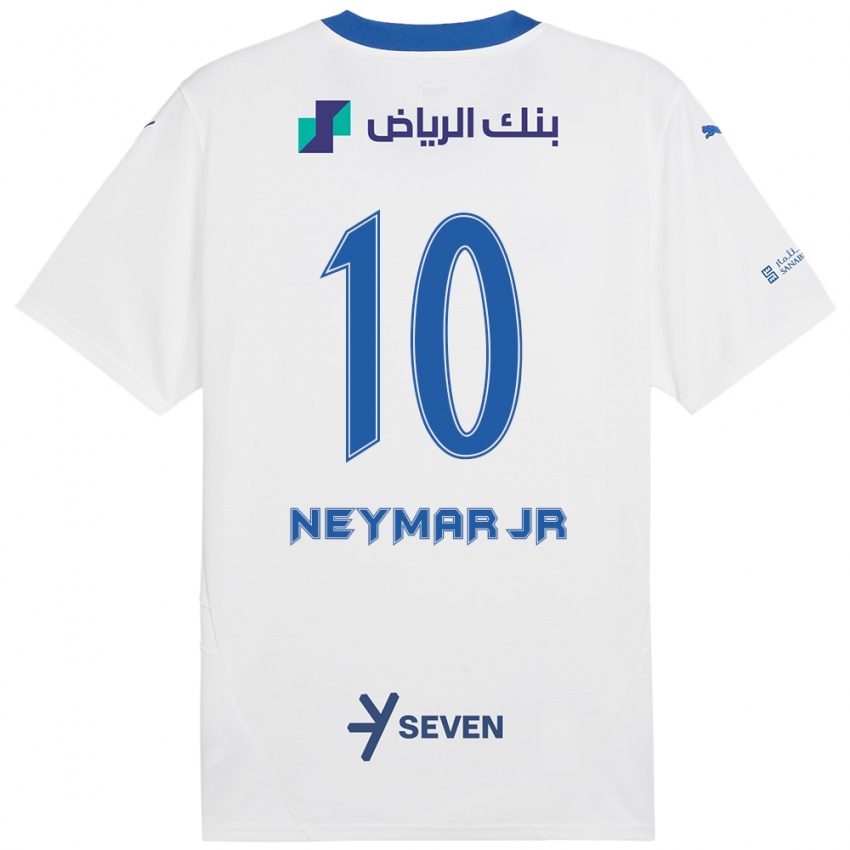 Kinder Neymar #10 Weiß Blau Auswärtstrikot Trikot 2024/25 T-Shirt Österreich