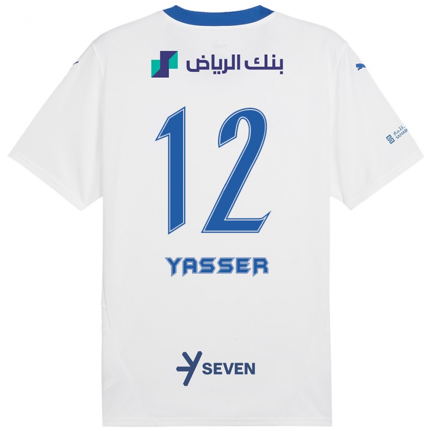 Kinder Yasser Al-Shahrani #12 Weiß Blau Auswärtstrikot Trikot 2024/25 T-Shirt Österreich