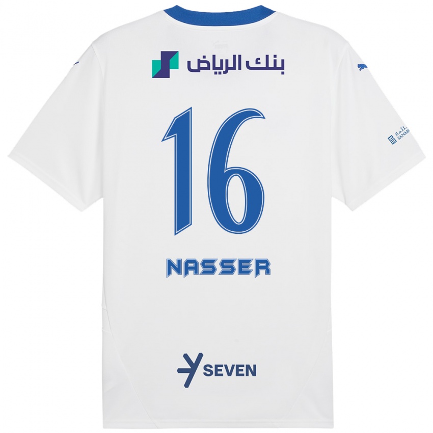 Kinder Nasser Al-Dawsari #16 Weiß Blau Auswärtstrikot Trikot 2024/25 T-Shirt Österreich