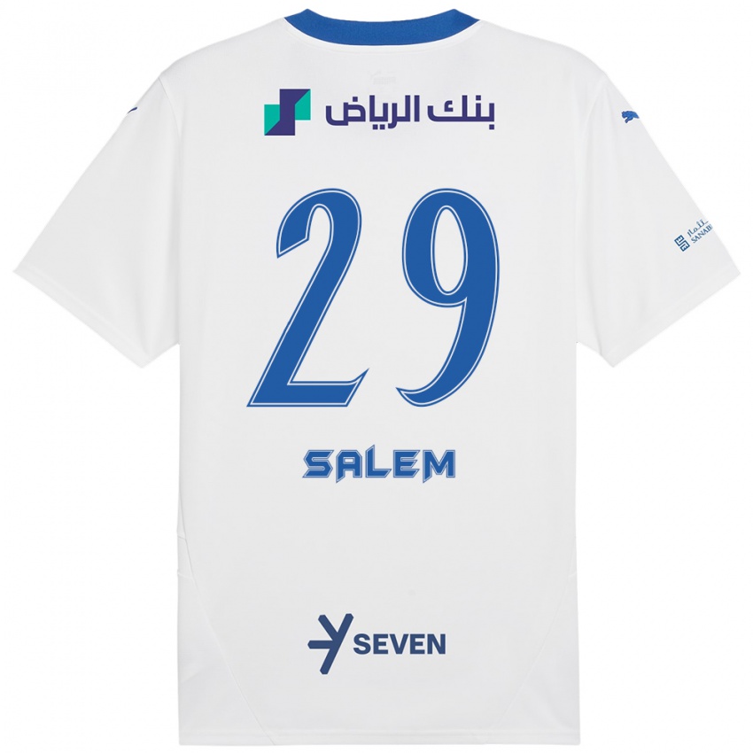 Kinder Salem Al-Dawsari #29 Weiß Blau Auswärtstrikot Trikot 2024/25 T-Shirt Österreich