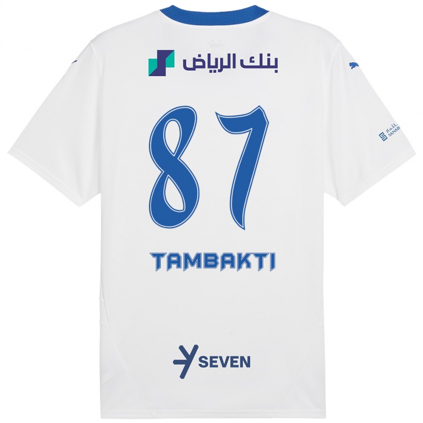 Kinder Hassan Tambakti #87 Weiß Blau Auswärtstrikot Trikot 2024/25 T-Shirt Österreich