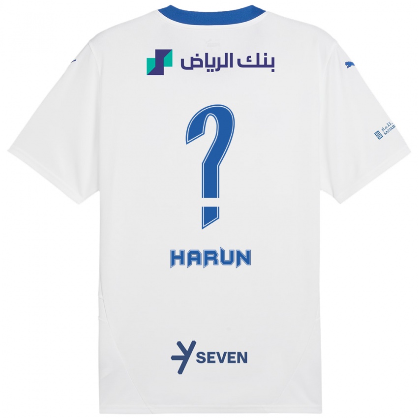 Kinder Saud Harun #0 Weiß Blau Auswärtstrikot Trikot 2024/25 T-Shirt Österreich