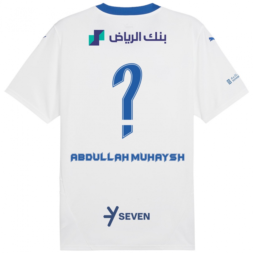 Kinder Mohammed Abdullah Muhaysh #0 Weiß Blau Auswärtstrikot Trikot 2024/25 T-Shirt Österreich