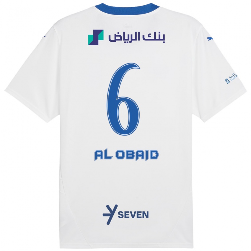 Kinder Lulu Al-Obaid #6 Weiß Blau Auswärtstrikot Trikot 2024/25 T-Shirt Österreich