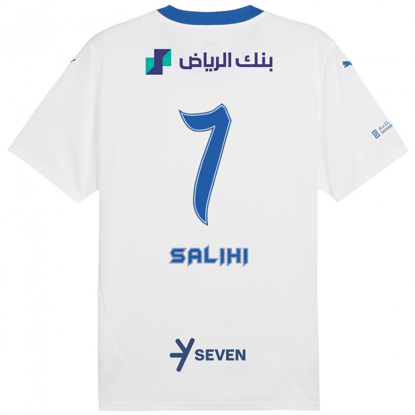 Kinder Shokhan Salihi #7 Weiß Blau Auswärtstrikot Trikot 2024/25 T-Shirt Österreich