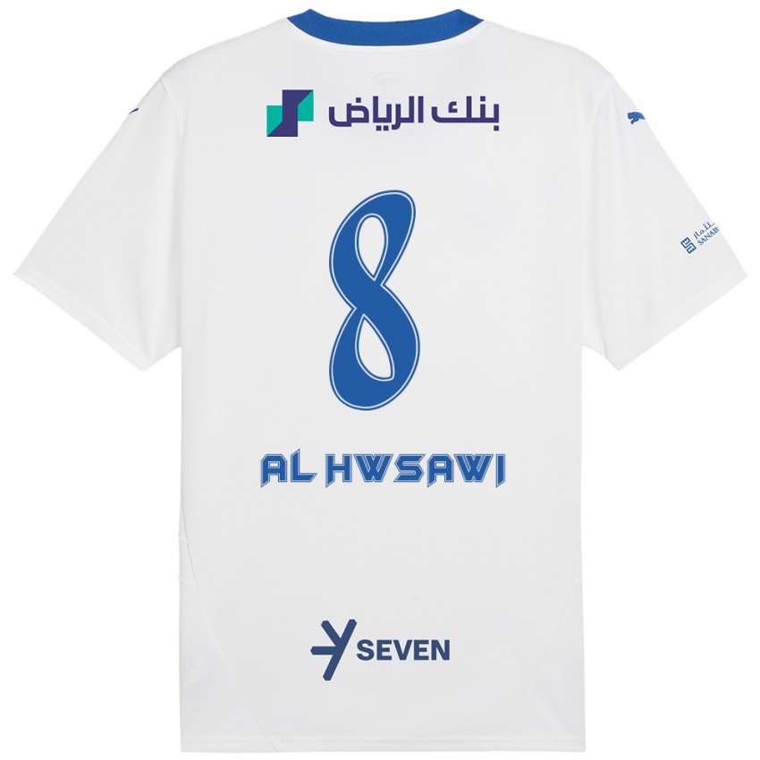 Kinder Al Bandari Al-Hwsawi #8 Weiß Blau Auswärtstrikot Trikot 2024/25 T-Shirt Österreich