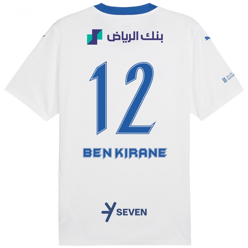 Kinder Mariam Ben Kirane #12 Weiß Blau Auswärtstrikot Trikot 2024/25 T-Shirt Österreich