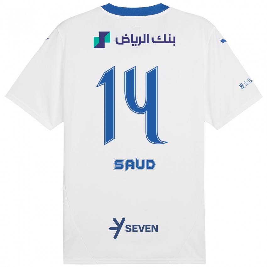 Kinder Nouf Saud #14 Weiß Blau Auswärtstrikot Trikot 2024/25 T-Shirt Österreich