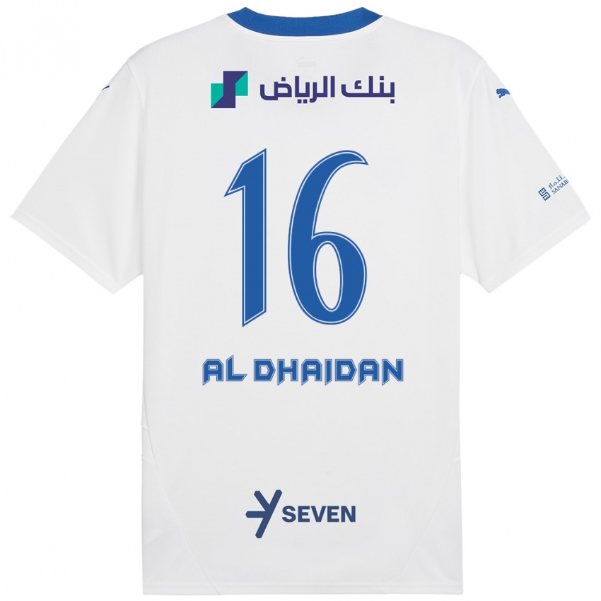 Kinder Nadia Al-Dhaidan #16 Weiß Blau Auswärtstrikot Trikot 2024/25 T-Shirt Österreich