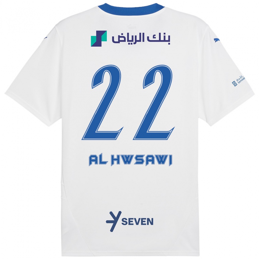 Kinder Shorouq Al-Hwsawi #22 Weiß Blau Auswärtstrikot Trikot 2024/25 T-Shirt Österreich