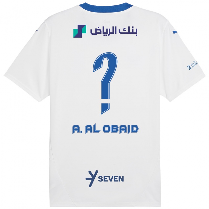 Kinder Abdulrahman Al-Obaid #0 Weiß Blau Auswärtstrikot Trikot 2024/25 T-Shirt Österreich