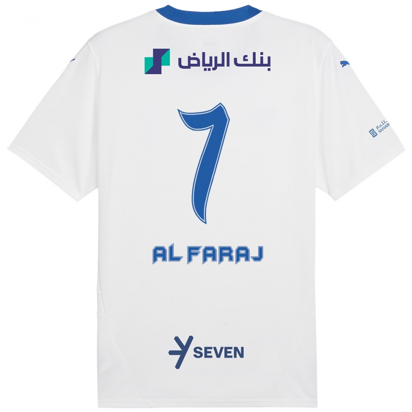 Kinder Salman Al-Faraj #7 Weiß Blau Auswärtstrikot Trikot 2024/25 T-Shirt Österreich