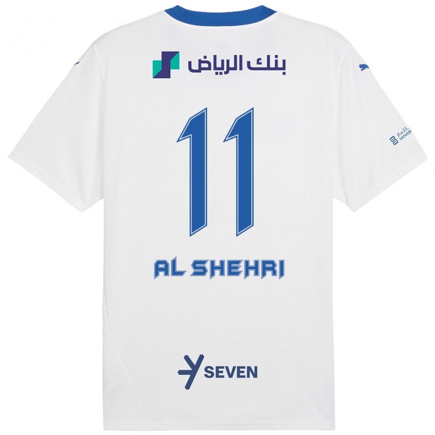 Kinder Saleh Al-Shehri #11 Weiß Blau Auswärtstrikot Trikot 2024/25 T-Shirt Österreich