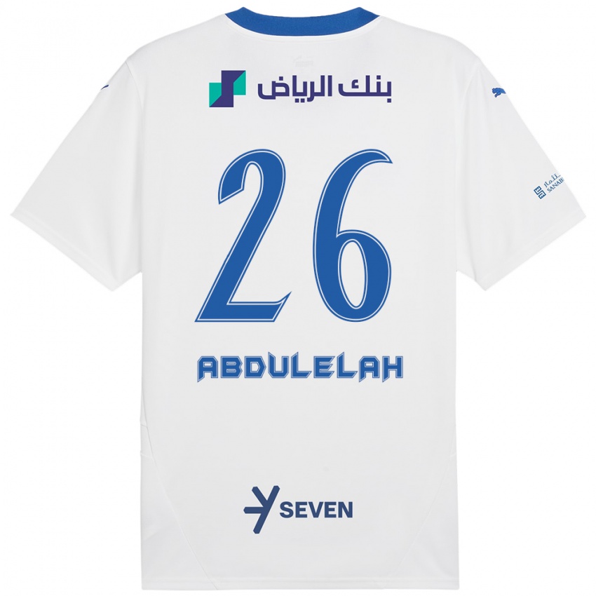 Kinder Abdulelah Al-Malki #26 Weiß Blau Auswärtstrikot Trikot 2024/25 T-Shirt Österreich