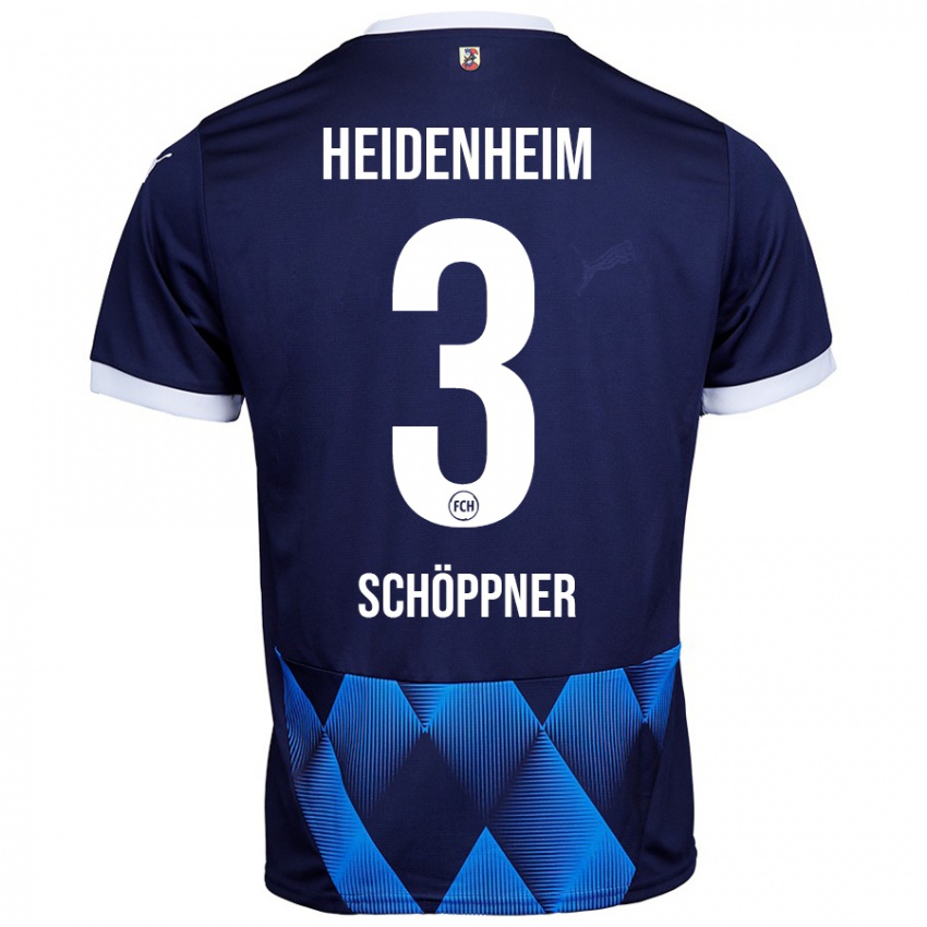 Kinder Jan Schöppner #3 Dunkel Marineblau Auswärtstrikot Trikot 2024/25 T-Shirt Österreich