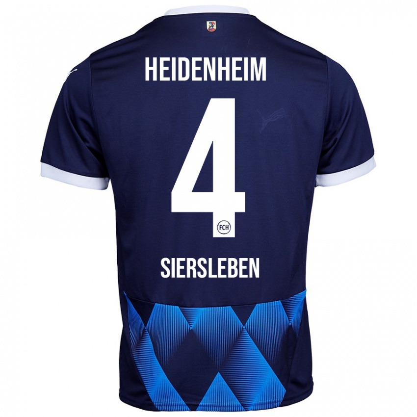 Kinder Tim Siersleben #4 Dunkel Marineblau Auswärtstrikot Trikot 2024/25 T-Shirt Österreich