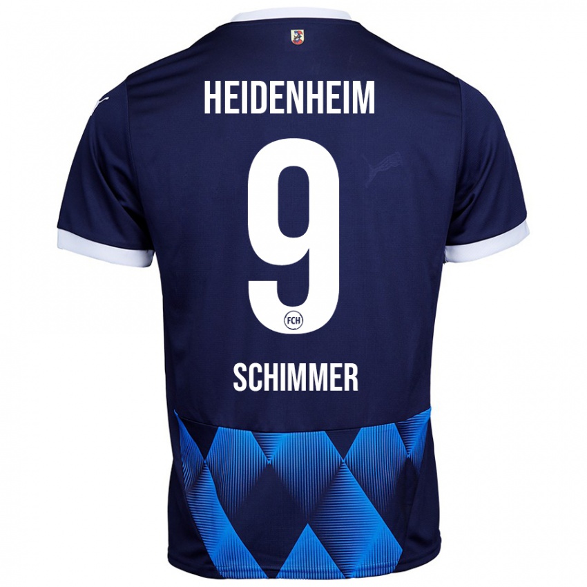 Kinder Stefan Schimmer #9 Dunkel Marineblau Auswärtstrikot Trikot 2024/25 T-Shirt Österreich