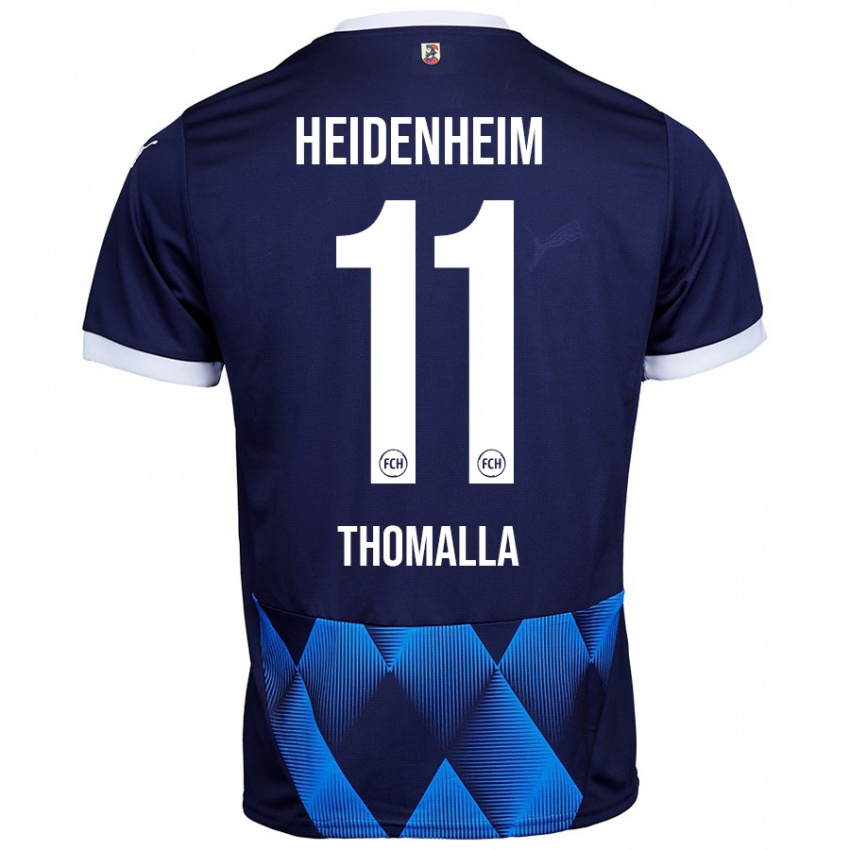 Kinder Denis Thomalla #11 Dunkel Marineblau Auswärtstrikot Trikot 2024/25 T-Shirt Österreich