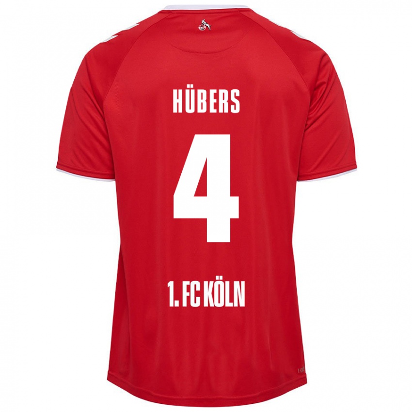 Kinder Timo Hübers #4 Rot Weiß Auswärtstrikot Trikot 2024/25 T-Shirt Österreich