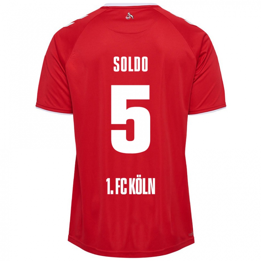 Kinder Nikola Soldo #5 Rot Weiß Auswärtstrikot Trikot 2024/25 T-Shirt Österreich