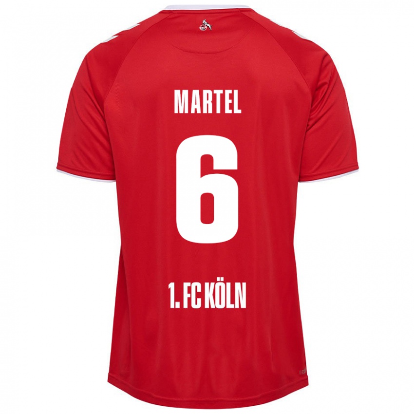 Kinder Eric Martel #6 Rot Weiß Auswärtstrikot Trikot 2024/25 T-Shirt Österreich