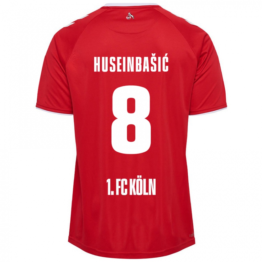 Kinder Denis Huseinbasic #8 Rot Weiß Auswärtstrikot Trikot 2024/25 T-Shirt Österreich