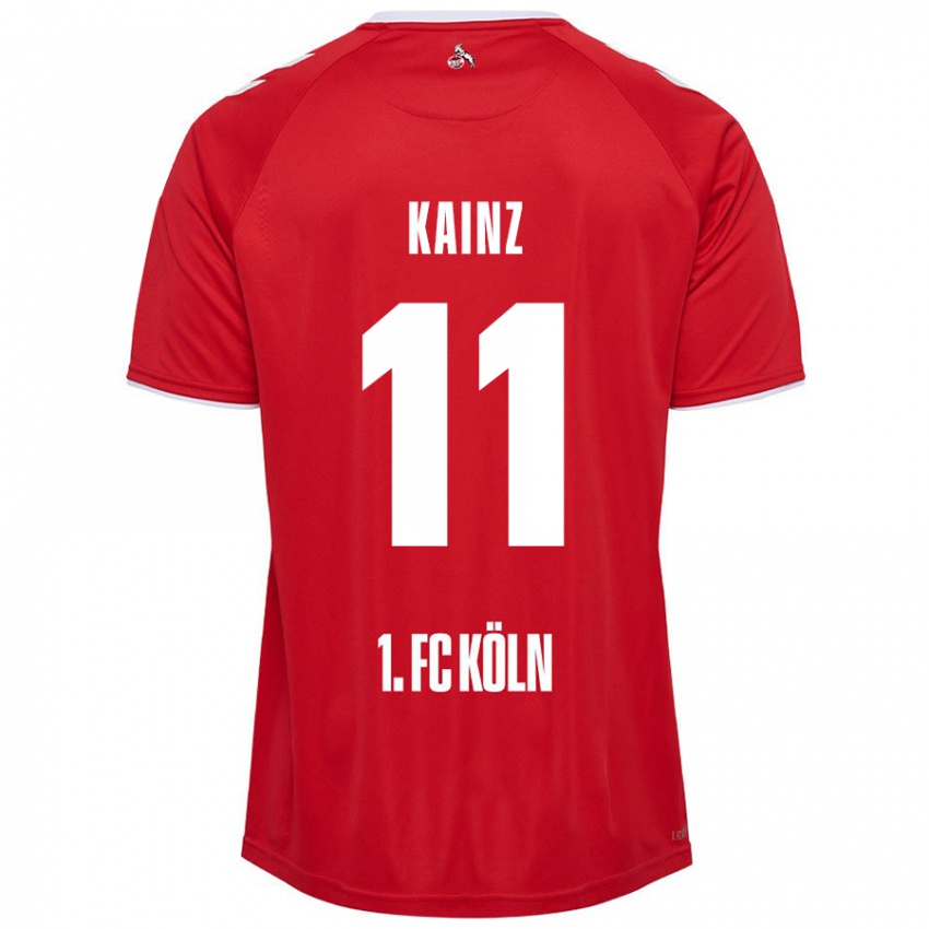 Kinder Florian Kainz #11 Rot Weiß Auswärtstrikot Trikot 2024/25 T-Shirt Österreich