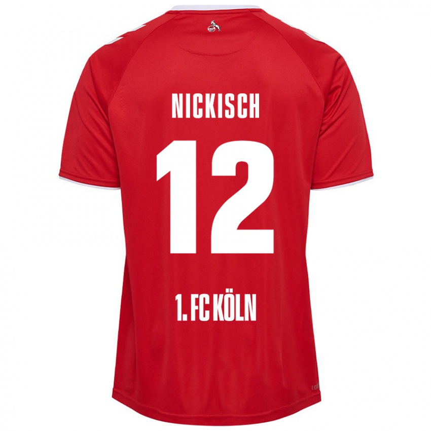 Kinder Jonas Nickisch #12 Rot Weiß Auswärtstrikot Trikot 2024/25 T-Shirt Österreich