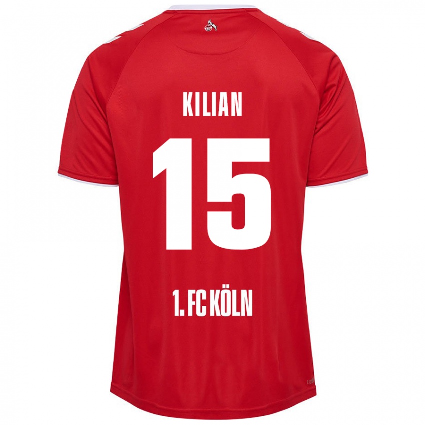 Kinder Luca Kilian #15 Rot Weiß Auswärtstrikot Trikot 2024/25 T-Shirt Österreich