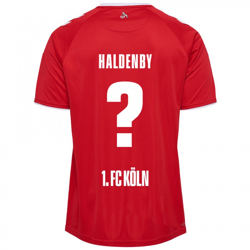 Kinder Ben Haldenby #0 Rot Weiß Auswärtstrikot Trikot 2024/25 T-Shirt Österreich