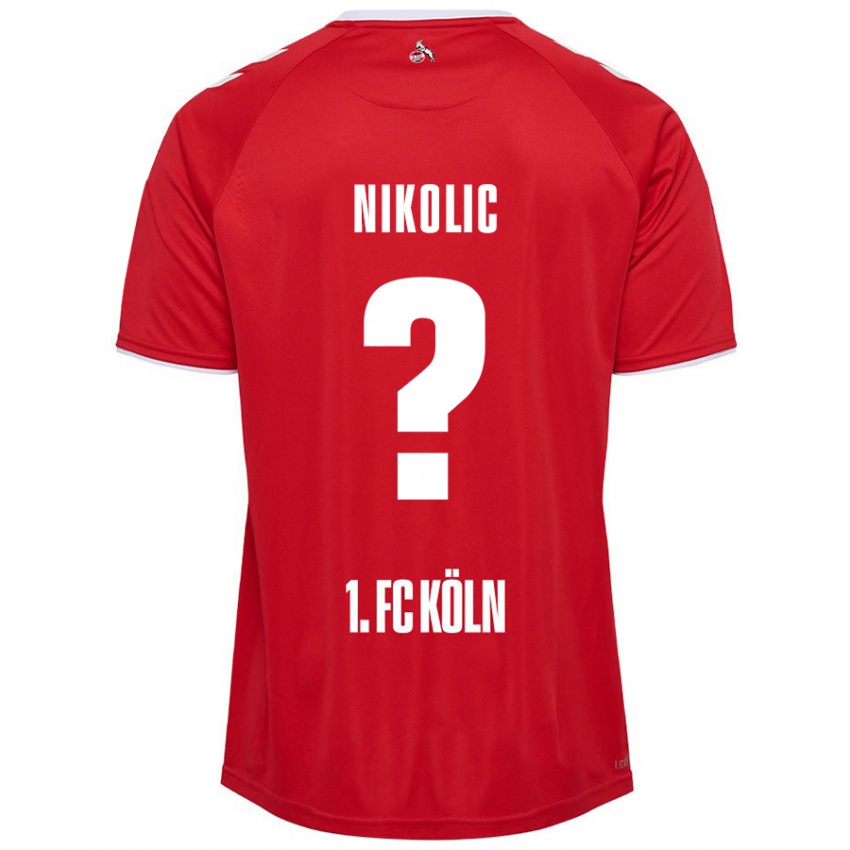 Kinder Milan Nikolic #0 Rot Weiß Auswärtstrikot Trikot 2024/25 T-Shirt Österreich