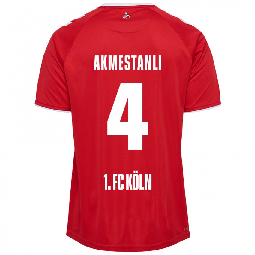 Kinder Teoman Akmestanli #4 Rot Weiß Auswärtstrikot Trikot 2024/25 T-Shirt Österreich