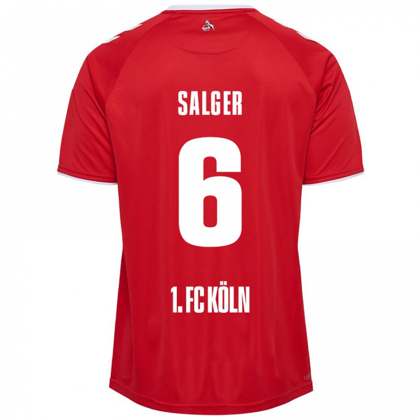 Kinder Stephan Salger #6 Rot Weiß Auswärtstrikot Trikot 2024/25 T-Shirt Österreich